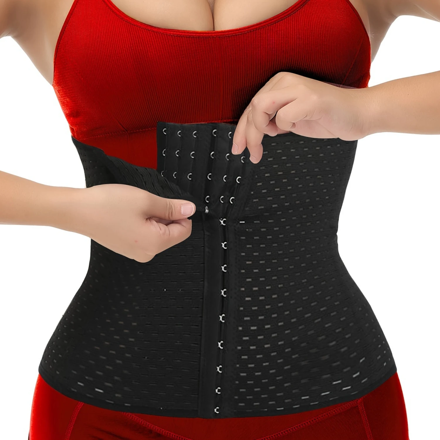 Womens High-Compression Waist Trainer Belt - Adjustable, Bone Support, Comfortable & Breathable, Abdominal Cincher for Tummy Con