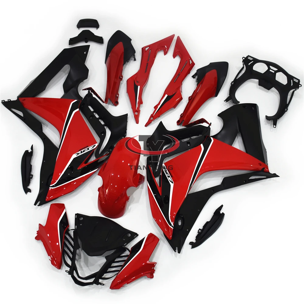 Bright red black floral lines Motorcycle For Honda CBR650F 2017-2019 CBR650 F 650F Full Fairing Kit Bodywork Cowling