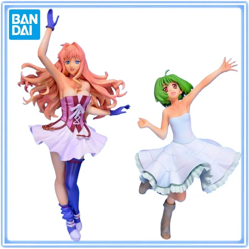 

Bandai Original Macross Frontier SQ Figure Sheryl Nome Ranka Lee Concert Character Action Model Desktop Decoration Gift