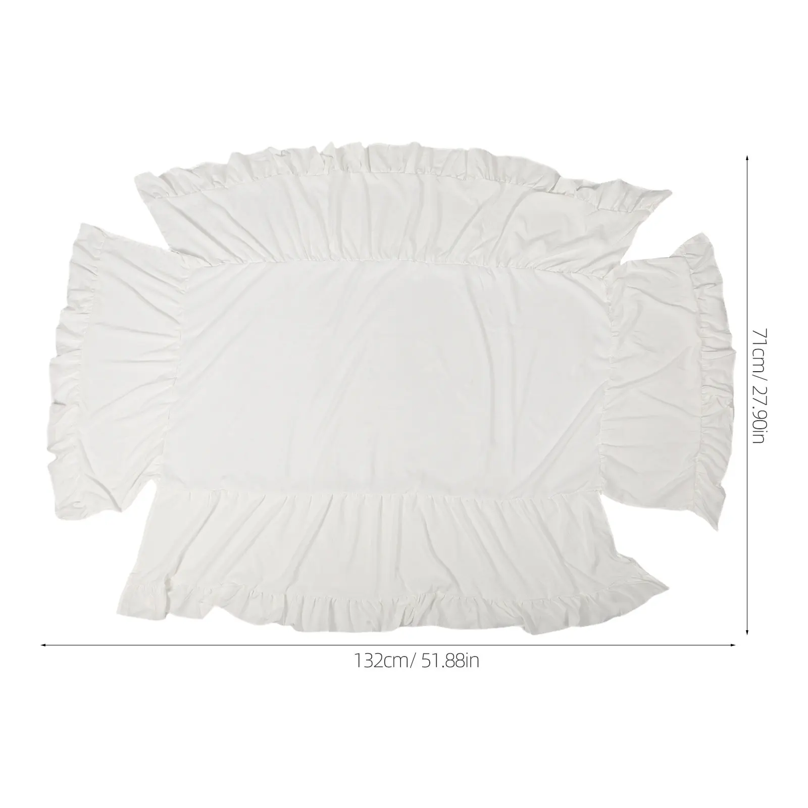 Ruffled Crib Skirt Nursery Bedding Decor Dust Ruffle Bed Bassinet 52x29 16.5 Drop Bed Skirt Dust Cover