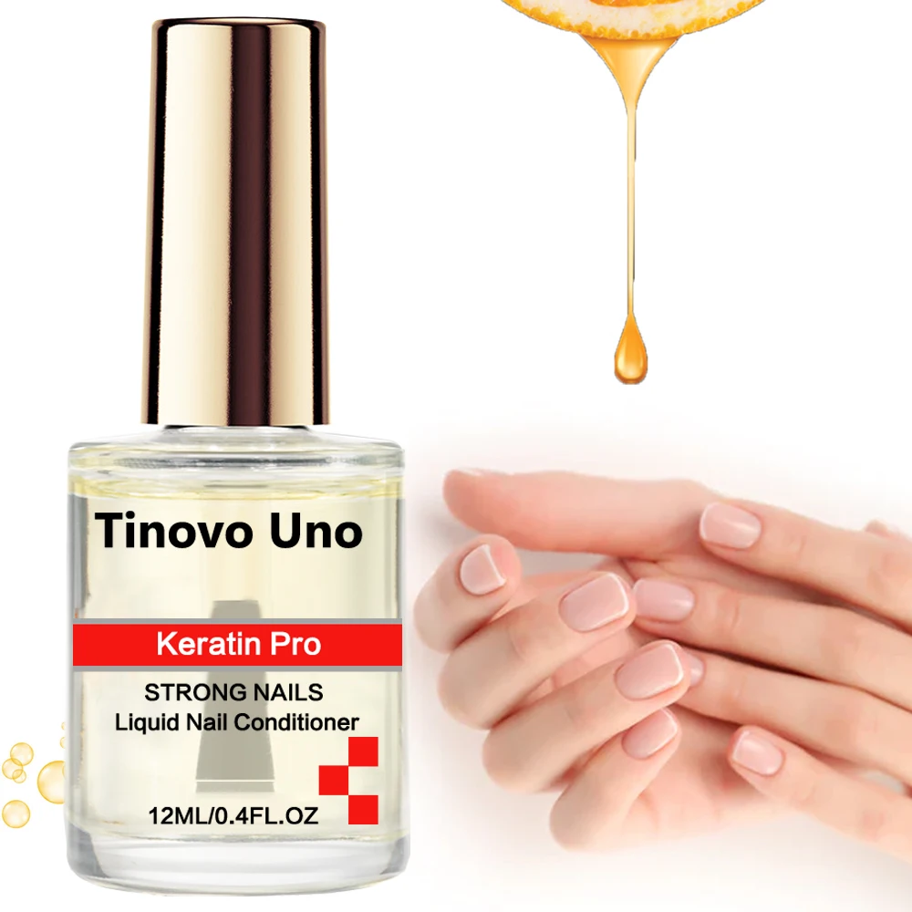 Tinovo Uno Keratin Pro Nail Cuticle Oil Strong Nails Conditioner Nail Art Treatment Vitamin E Oil Liquid Restore Damaged Teonail