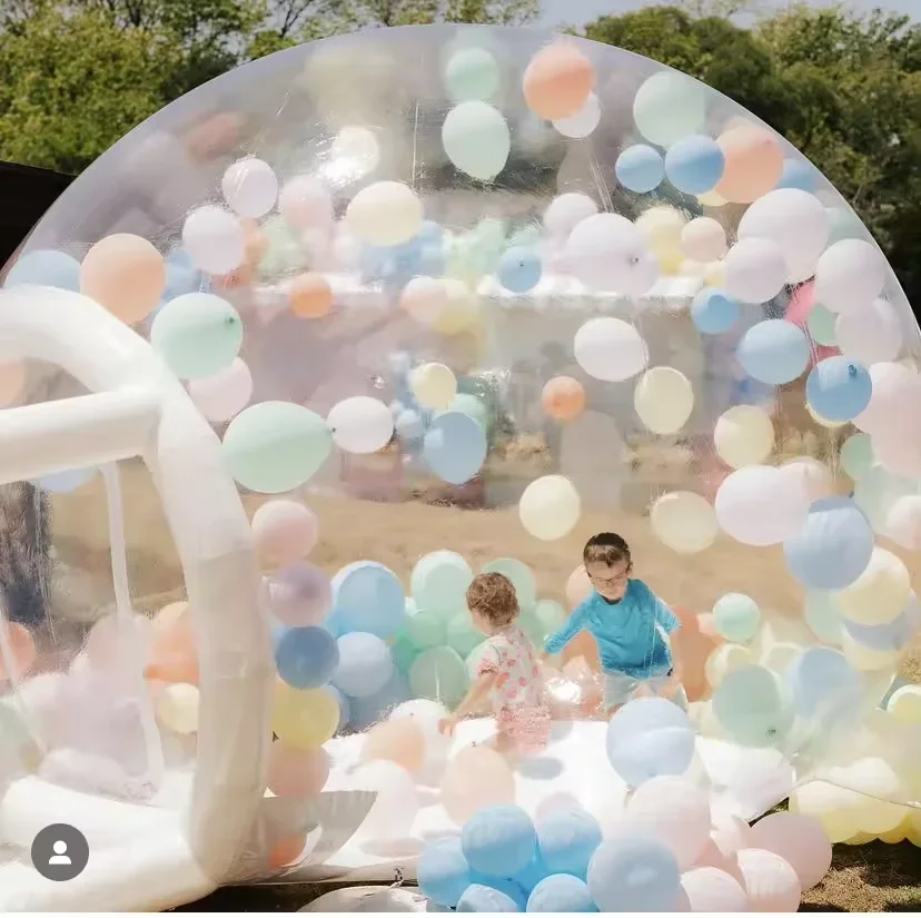 

JWTransparent Lodge Party Rental Room Inflatable clear Domes Kids Tebt Bouncy Tent Inflatable Balloon Dome Bubble Bounce House