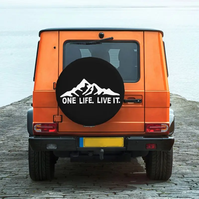 Custom One Life Live It Spare Wheel Tire Cover for Prado Pajero Wrangler Jeep RV SUV Camper Vehicle Accessories 14\