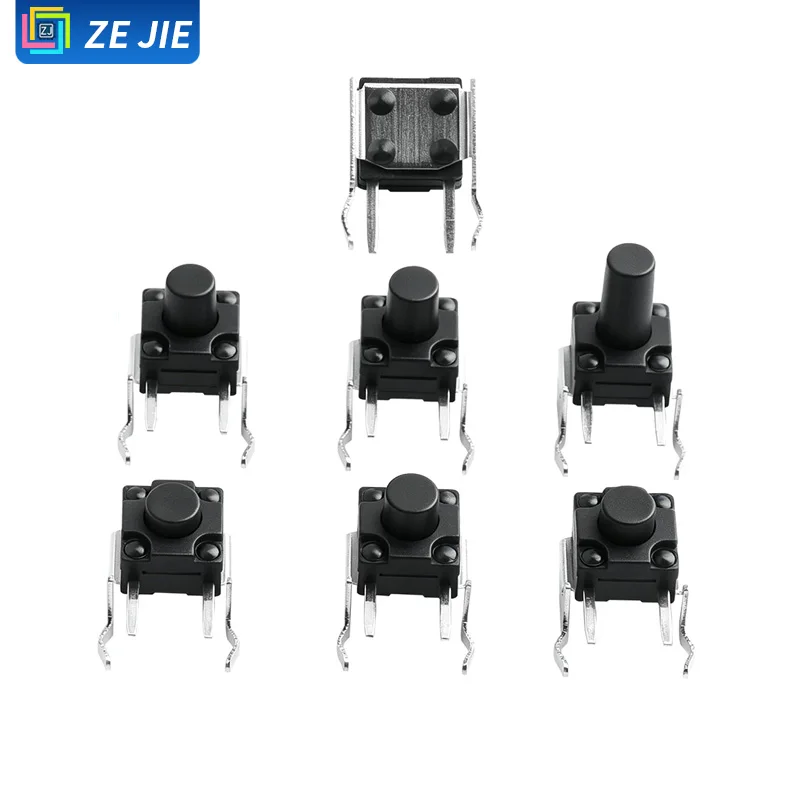 6*6*4.3~10H Horizontal Tactile Switch, 6x6 Dustproof & Waterproof Momentary Button with Bracket