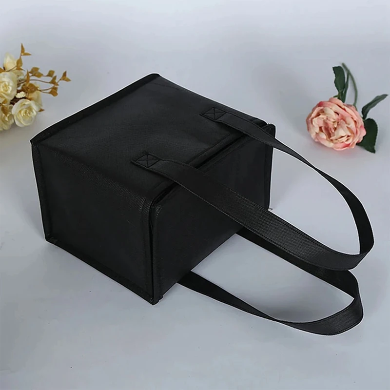 Portable Food Delivery Bag Lunch Cooler Bag Folding Insulation Picnic Ice Pack Food Thermal Bag Drink Carrier Insulated Bags