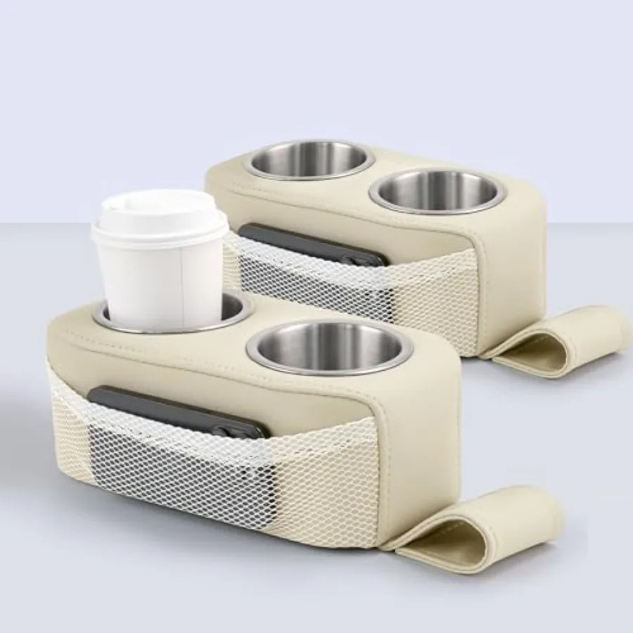 

2 Pack Pontoon Cup Holder, Boat Seat Cup Holder, Double Drink Holder, Portable Cup Beverage Mobile Phone Holders for Pontoon Bo