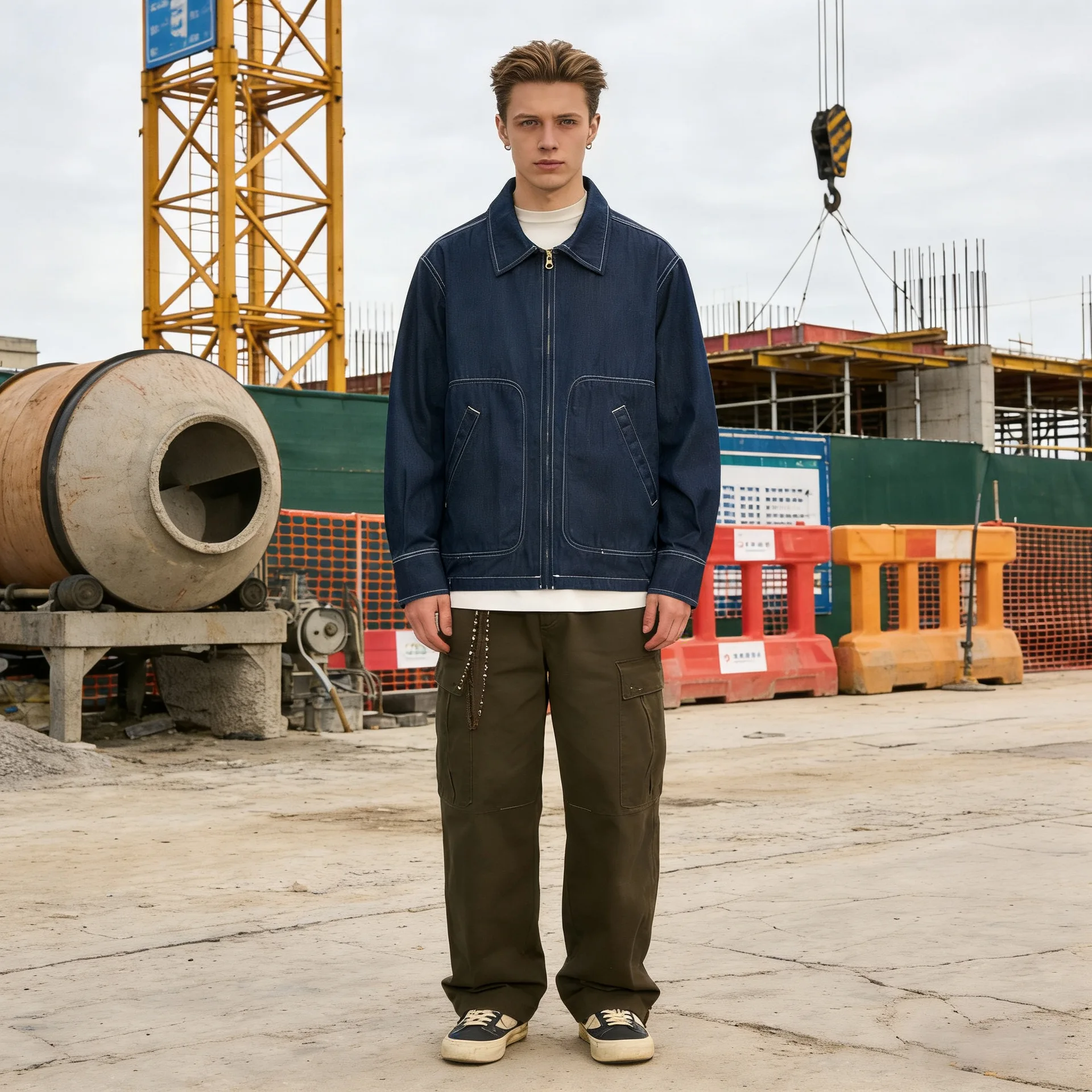 OKONKWO-Men's Travel Jacket, Yokosuka Denim Blazer, Outdoor