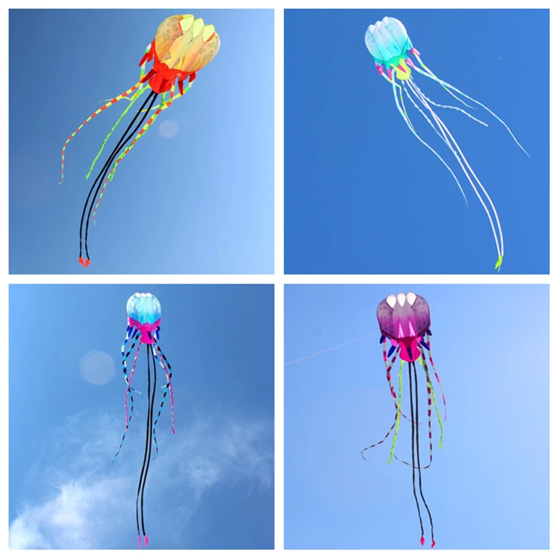 

free shipping soft kite jellyfish kite windsocks weifang big kite wheel for adults kite trilobite dragon outdoor toy kevlar line