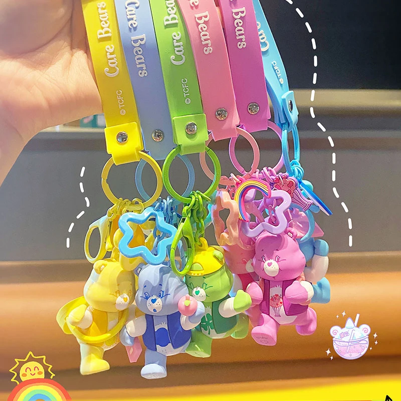 Rainbow Drukker Medál Gúnyrajz keychain érdekel Medvefélék Gyermek Gyermek- Növendékállat Zsák Medál Rainbow Drukker three-dimensional Babaarcú de nem okos nő keychain Adomány