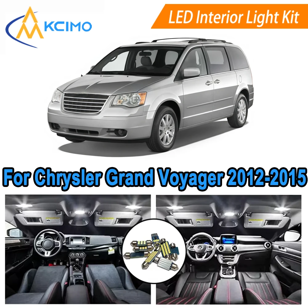 

Direct Fit LED Interior Bulb Set For Chrysler Grand Voyager (2012-2015) Super Bright 6000K LED Bulbs Dome Map Door Lights