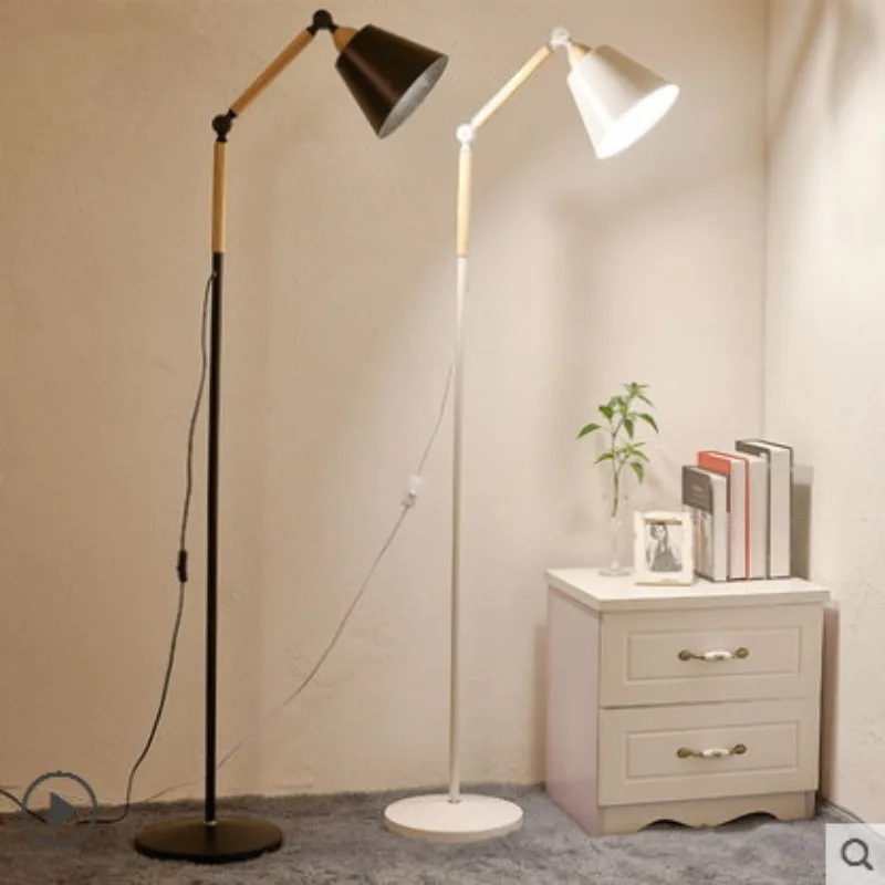 

Nordic floor standing desk lamp, simple and modern upright style living room study room bedroom floor standing lighting fixtures