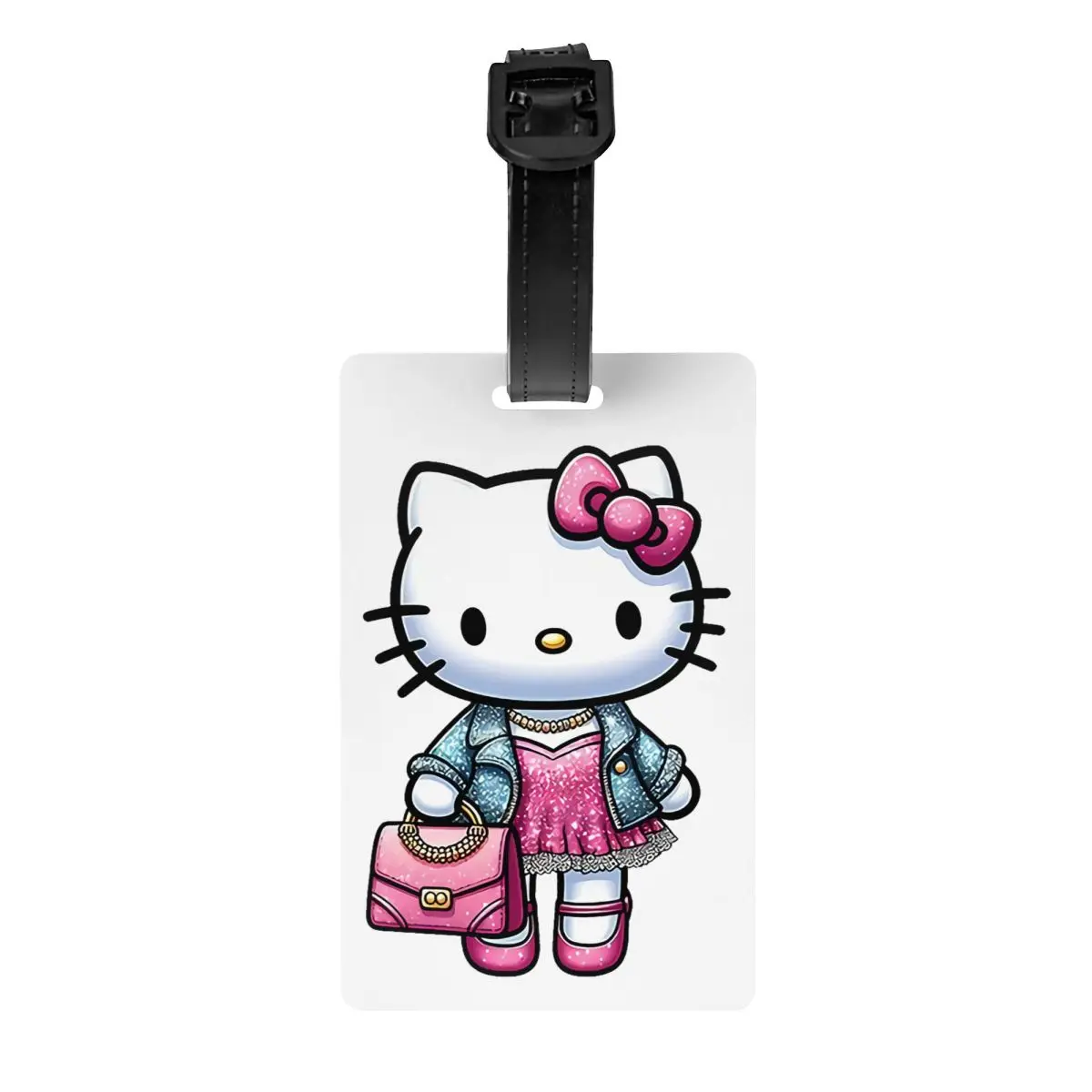 

Багажная бирка с милым мультяшным котом «Hello Kitty», защита конфиденциальности, багажные бирки, дорожные сумки, этикетки для чемодана