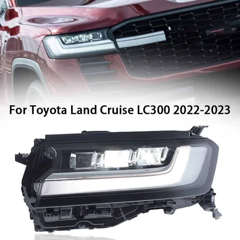 2 pcs Car Lights For Toyota Land Cruiser LED Headlight Assembly 2022 2023 LC300 Upgrade Head Lamp DRL Turn Signal Accessories