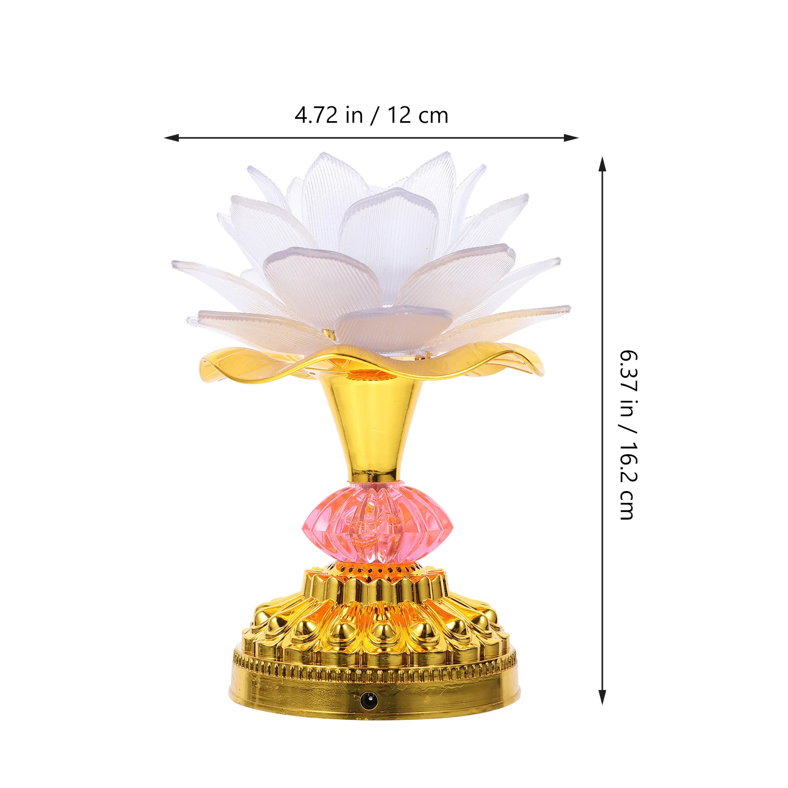 USB Colorful LED Lotus Lantern for Buddha Props Night Light Lamp Flower Household