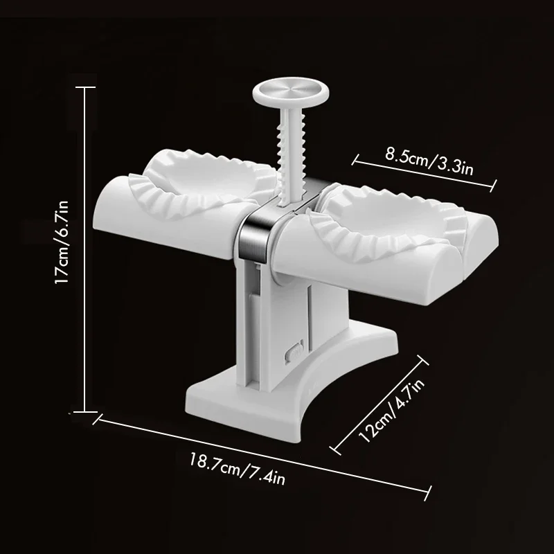 Double Head Automatic Dumpling Maker, Dumpling Maker Press Mould, Quick Dumplings Pierogi Maker for Home Kitchen Restaurant