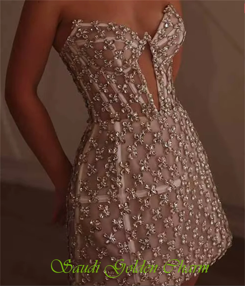 تخصيص بسيط البيج اورجانزا مساء اللباس الرسمي الحبيب أكمام فساتين المشاهير مثير البسيطة طول كريستال فساتين حفلة موسيقية