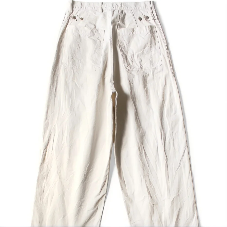 Japanese Style Unisex Vintage Patchwork Printed Baggy Work Pants Streetwear Wide Leg Trousers