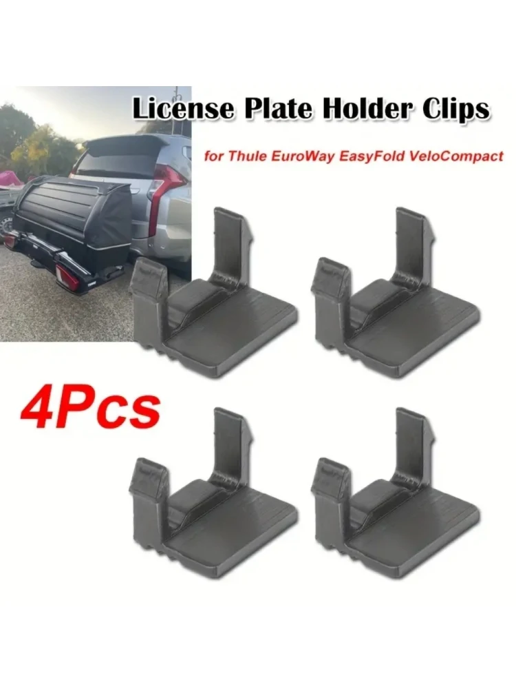 Support de plaque d'immatriculation pour Thule EuroWay EasyFold VeloCompact, fixation anti-rayures, cadre de voiture, accessoires de montage de plaque d'immatriculation 4 pièces