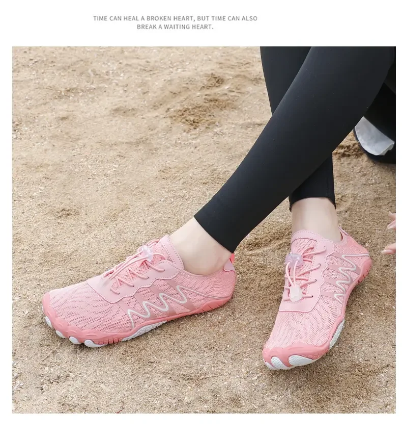 Outdoor Water Shoes Quick-Dry Breathable Fitness Sneakers Couples Beach Five Finger Barefoot Sport Running Walking Aqua Shoes