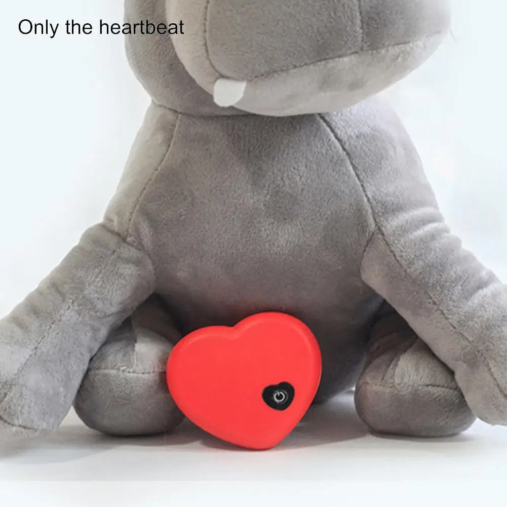 Pet Heartbeat Plush Toy Puppy Behavioral Training Toy Sleep Snuggle Heartbeat Anxiety Aid Relief Dog Interactive Games Doll