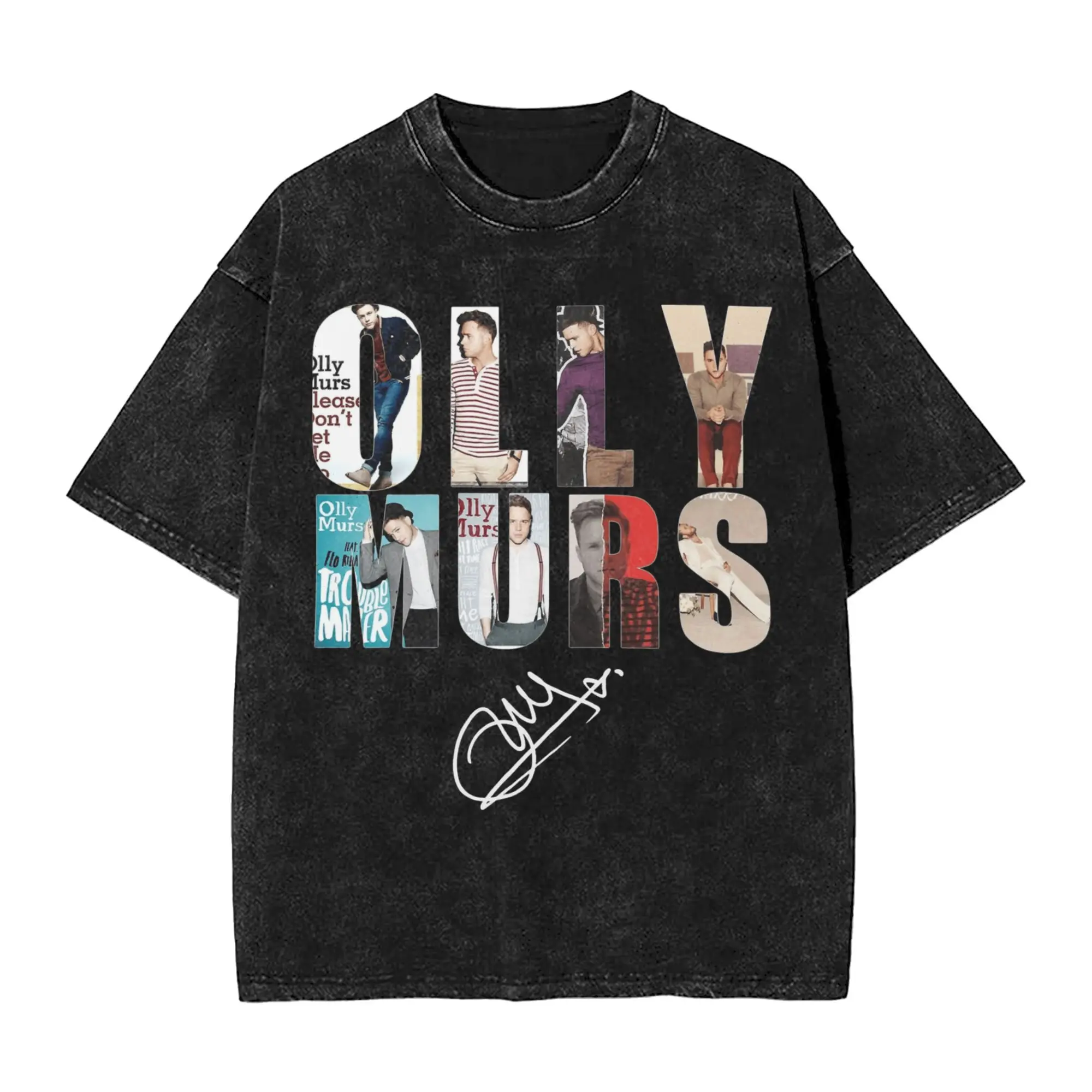 

Футболка OLLY MURS 15 Years of Hits Tour 2025: Хип-хоп футболки в уличном стиле, летние дышащие хлопковые топы оверсайз