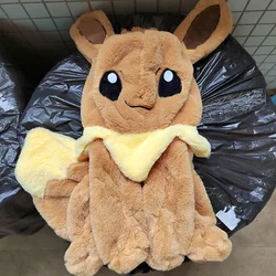 40/90cm Eevee Huge Pokemon Anime Plush Toys Big Pokémon Plushie Kawaii Semi-finished Leather Holster Pillow Gift for Children