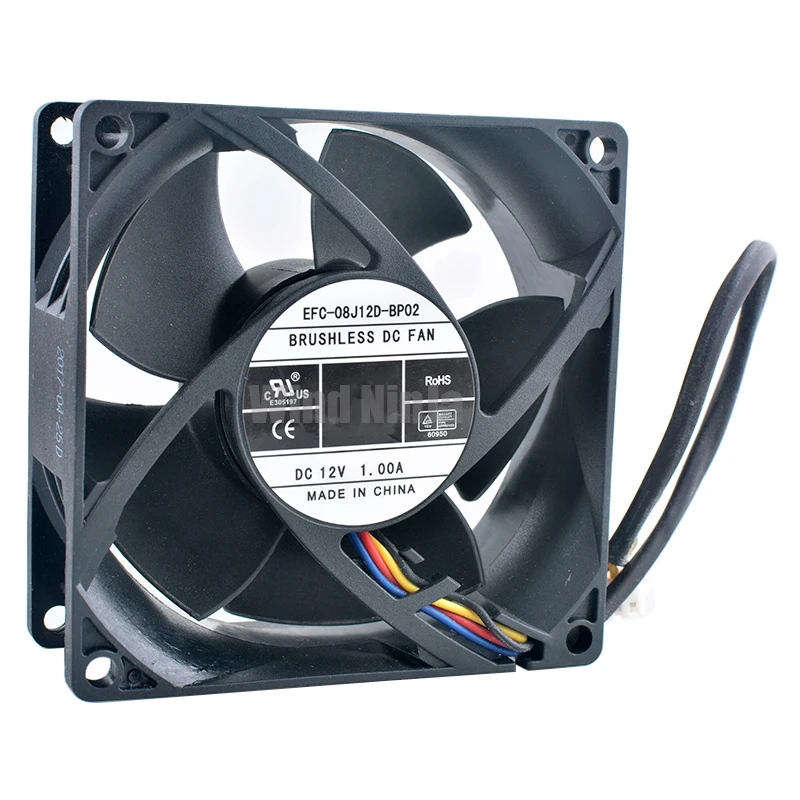 

EFC-08J12D-BP02 8cm 80mm fan 80x80x32mm DC12V 1.00A 4-pin high-speed cooling fan for chassis power supply