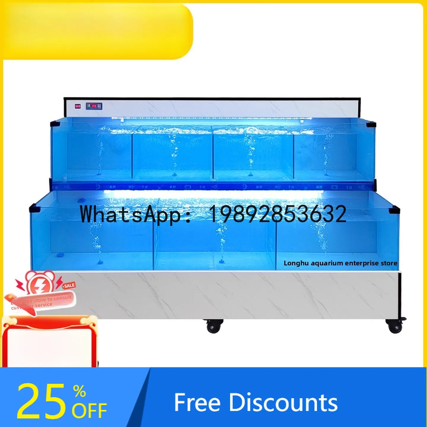 CZ Restaurant-Specific Fish Pond Mobile Seafood  Commercial Integrated Supermarket Seafood Tank Shrimp Seafood Shellfish Pond
