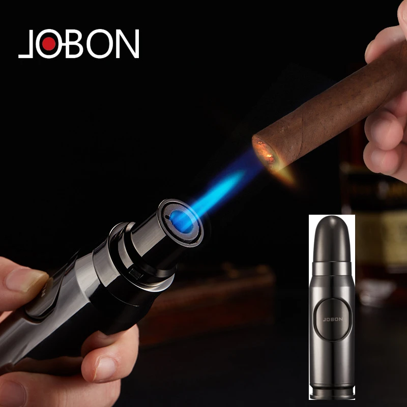 Jobon Bullet Shaped Cigar Lighter Jet Multi-purpose Butane Gas Torch Lighter Spray Gun Cigarette Outdoor Survival Smoke Tool