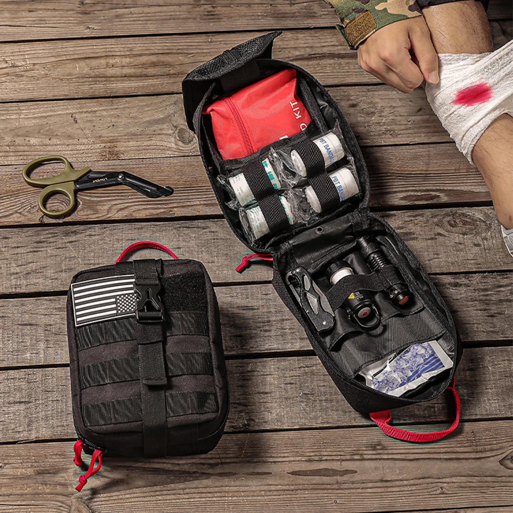 

Multifunctional First Aid Pouch Emergency Outdoor Hiking Camping Duty Belt Tool Storage Lightweight Waist Bag Portable Medicine