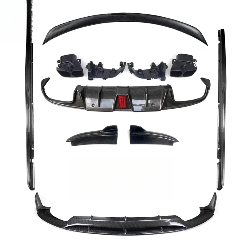 

Premium Car Accessories W205 C43 Coupe B-Style Carbon Fiber Body Kit Front Side Skirts Rear Lip Spoiler Mirror Durable