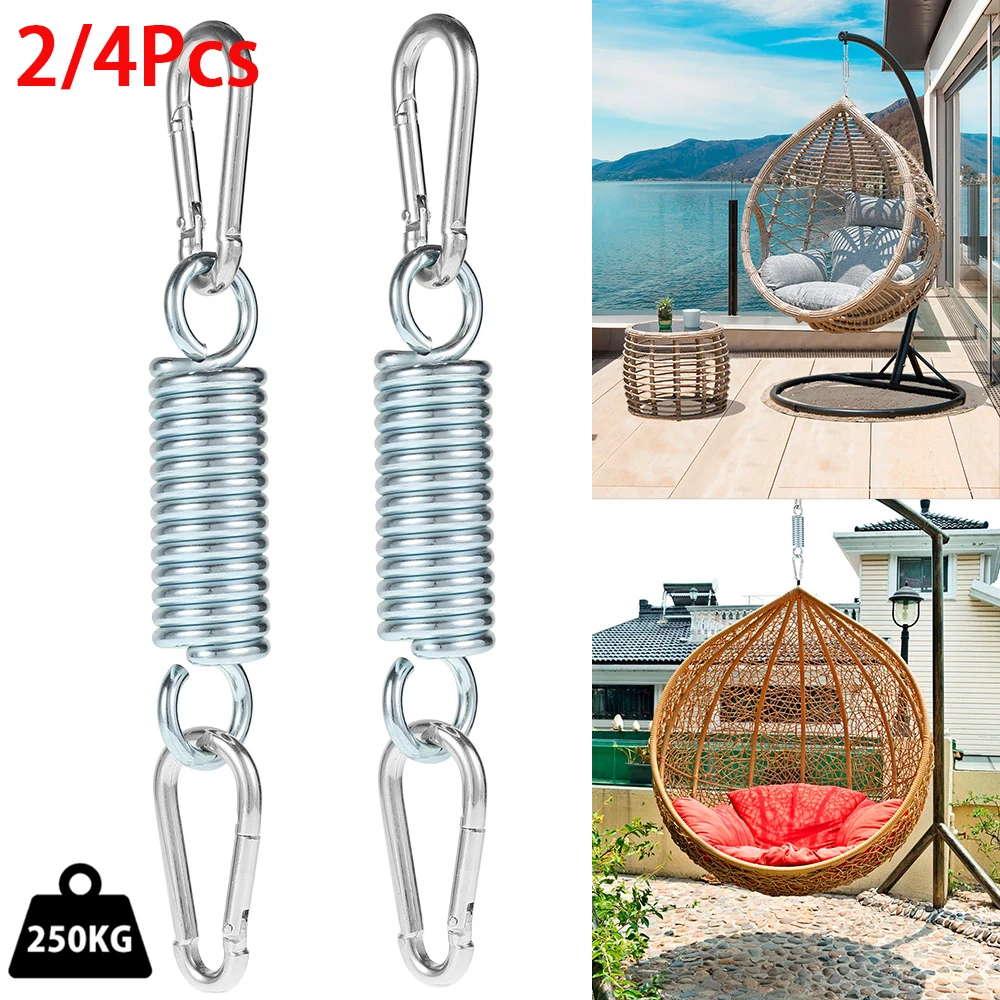 Universal Spring Hooks Hanging Chair Lounger Heavy Load Bearing Dual Swivel Swing Outdoor Hammock Torsion Suspen Hook Spring