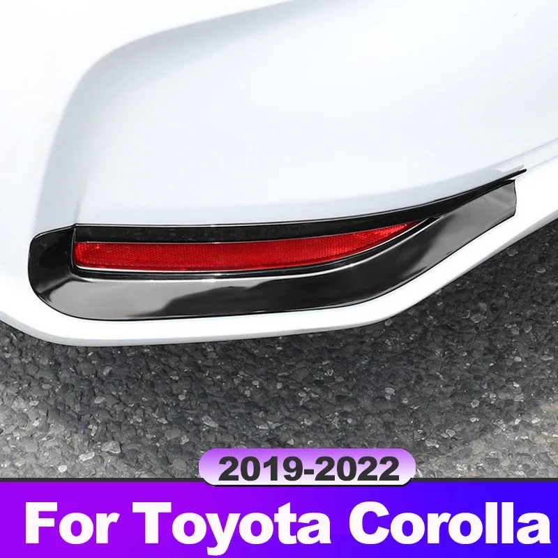 ABS Car Rear Fog Light Lamp Cover Trim Bumper Reflector Decoration Accessories For Toyota Corolla E210 2019-2021 2022 2023 2024 view 2