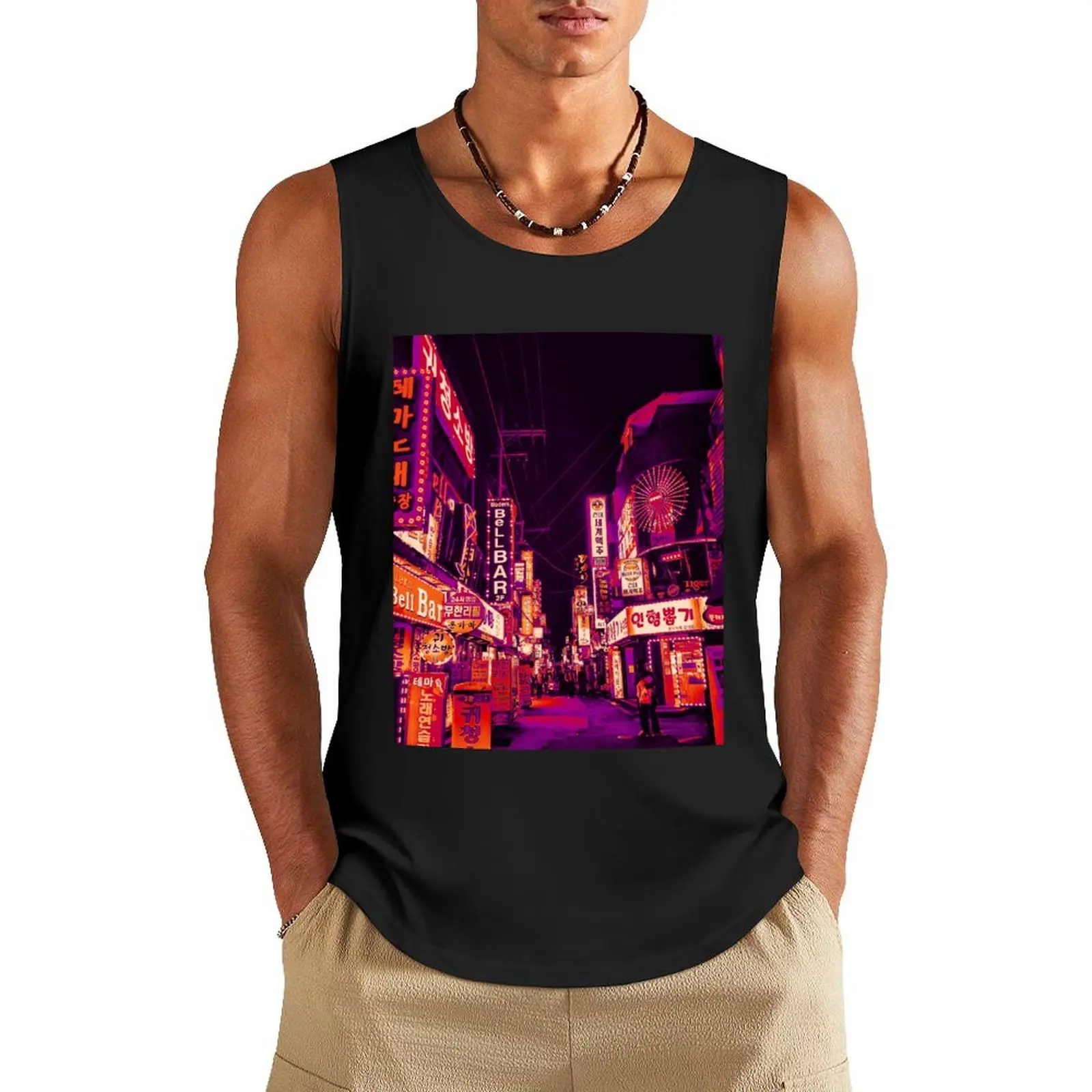 thermal view nights Tank Top gym wear men T-shirt men