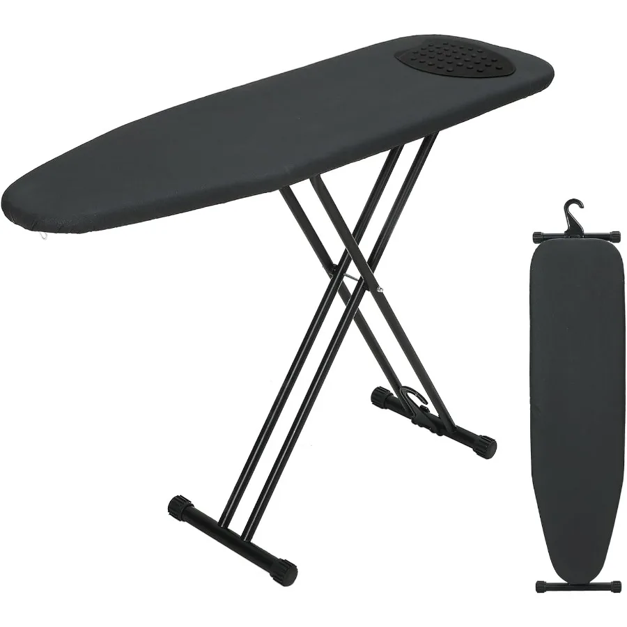 

Ironing Board Full Size 54x14, Heavy Duty Iron Board with Thick Padded Cover, Height Adjustable Ironing Boards with Smart Hanger