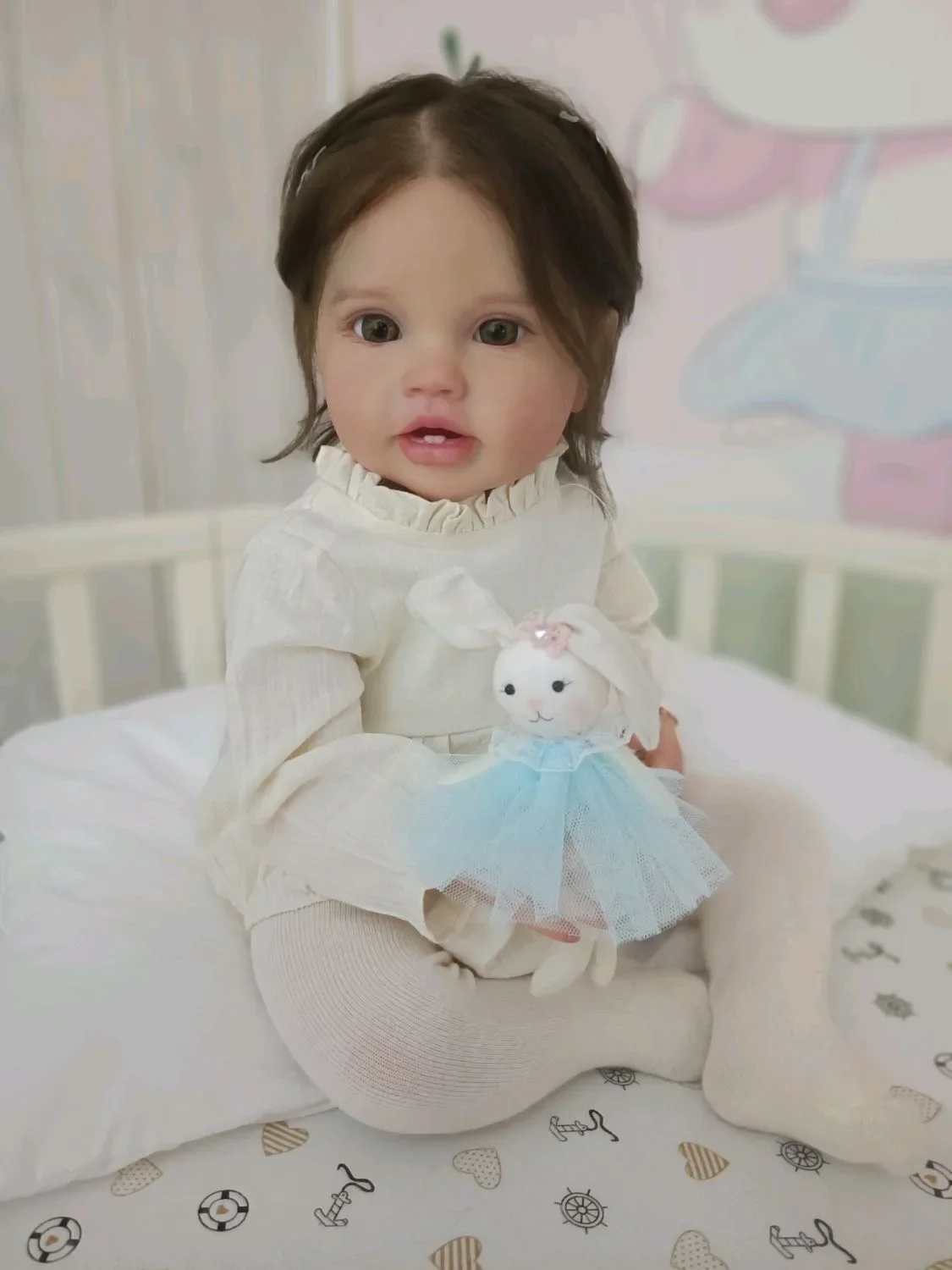 

Offering Customzable Artist Genesis Painting 24''Already Finished Reborn Baby Doll Lottie With Hand-Rooted Hair Dolls For Girl