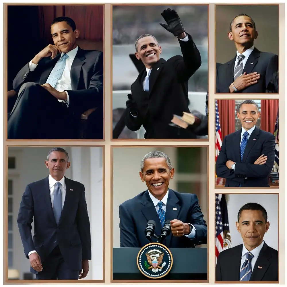 Political Figure Barack Hussein Obama Poster  Classic Home Interior Design & Modern Wall Decor Art Collection