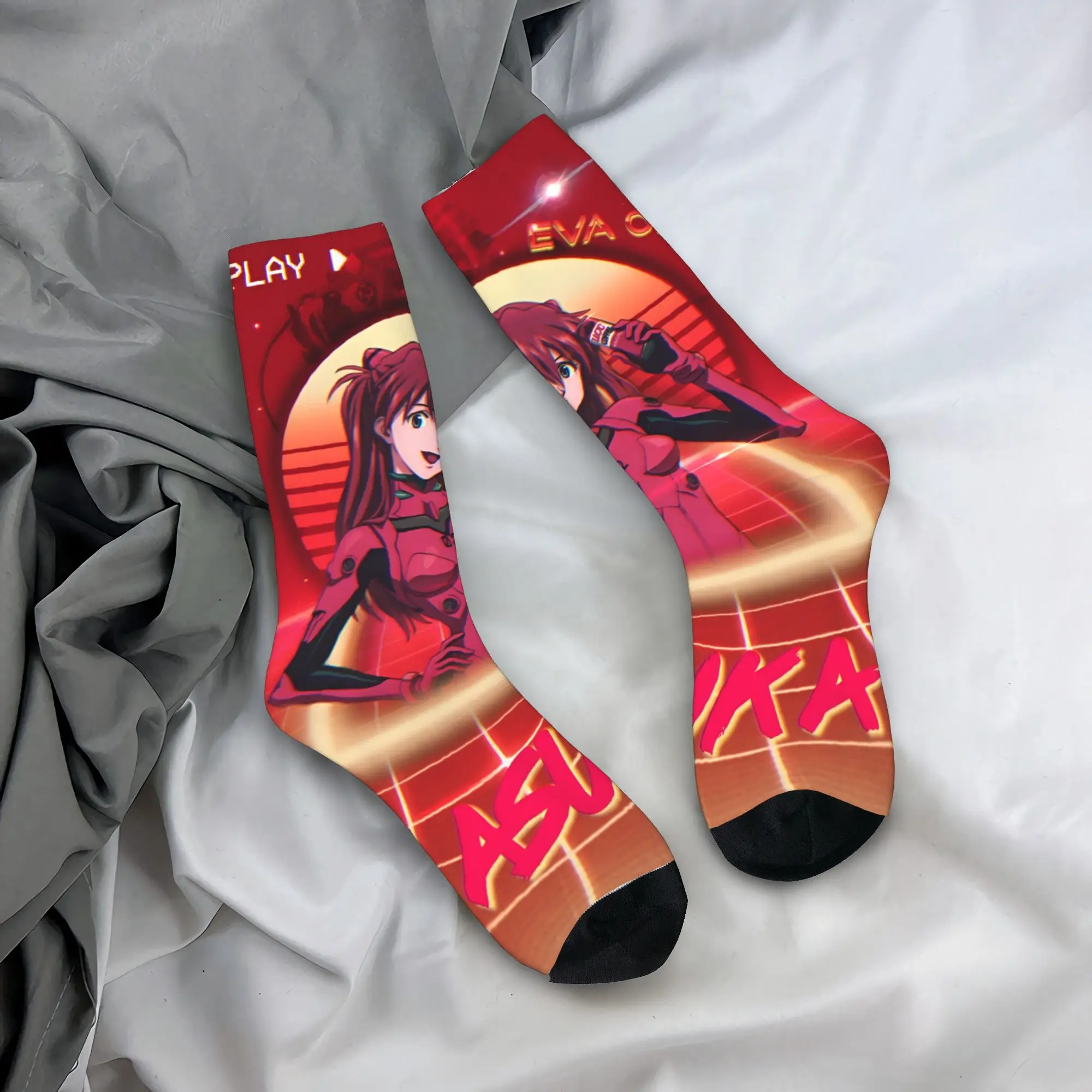 

Носки Custom E-Evangelions: теплые, модные, в стиле меха, с мультяшными комиксами, для мужчин и женщин