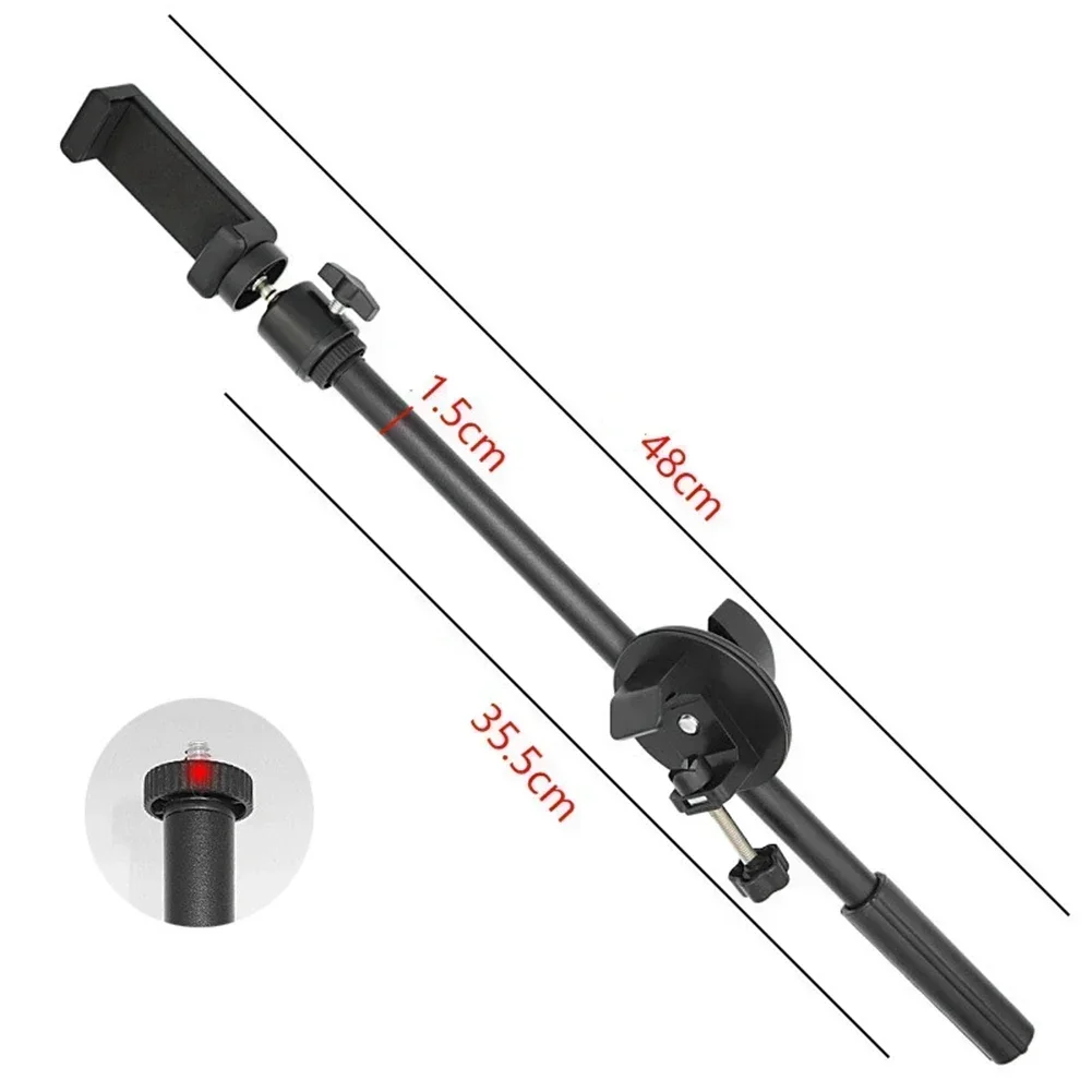 360 degrees Rotating Microphone Stand Crossbar Arms Mic Clip Holder Extension Bracket Professional Audio Accessories 31.5-43cm