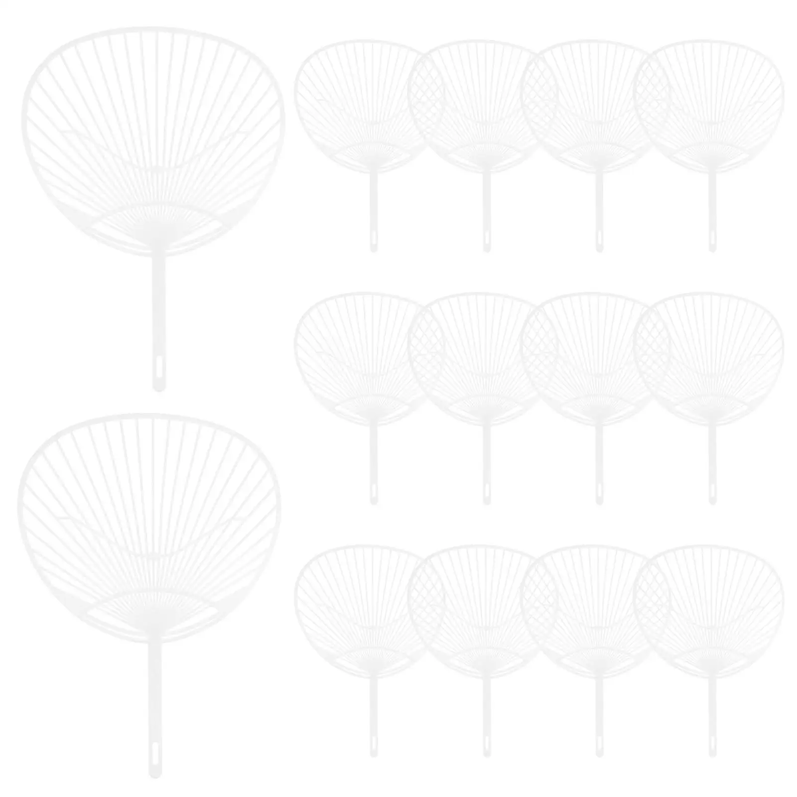 

20 Pcs Diy Crafts Handheld Framework Diy Hand-Held Fan Making Crafts Supplies Summer Gifts Decorative Fans