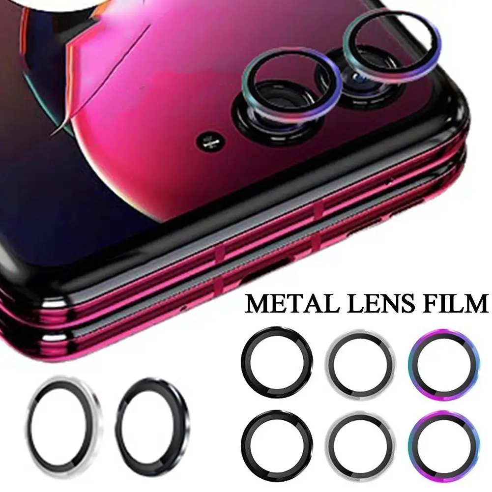 Back Camera Lens Protector For Moto Razr 40 Ultra Lens Film 9H Tempered Glass Metal Camera Lens Protector Scratch Resistant