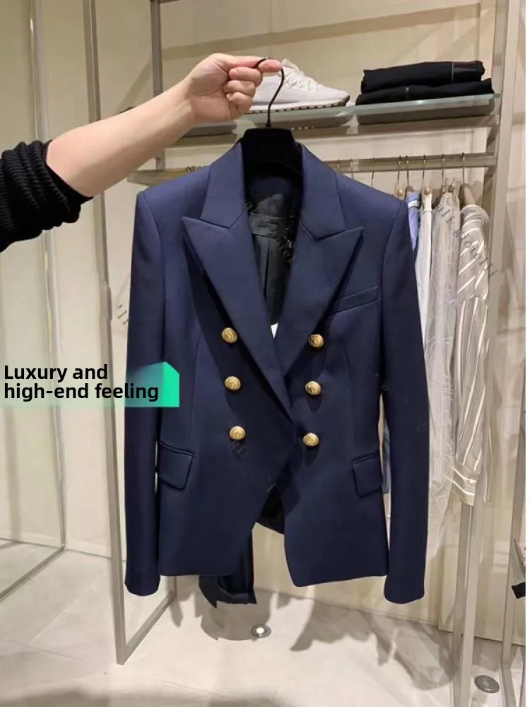 بدلة نسائية من Briti Sle ort Thiened Jaet وصلت حديثًا لخريف وشتاء A6797 من القطن الخالص مناسبة للتنقل #1