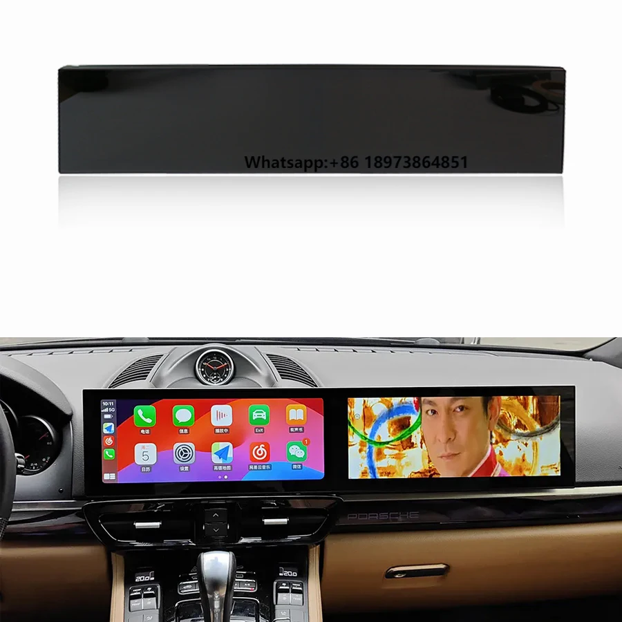

12.3\" Dual Screen Multimedia Carplay for Porsche Cayenne Dashboard Android GPS Navigation Amplifier SD Card Android Auto