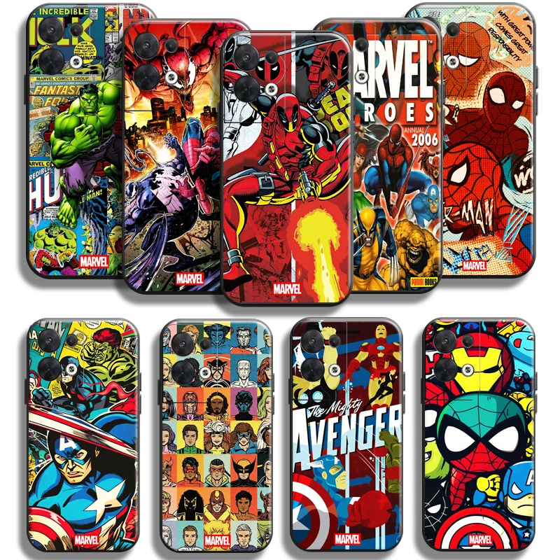 Marvel Comics Spiderman Phone Case For OPPO Find X6 X5 X3 Pro Lite Neo OPPO Reno 9 8 7 Pro Lite 8T 8Z 7Z 5G Coque Carcasa