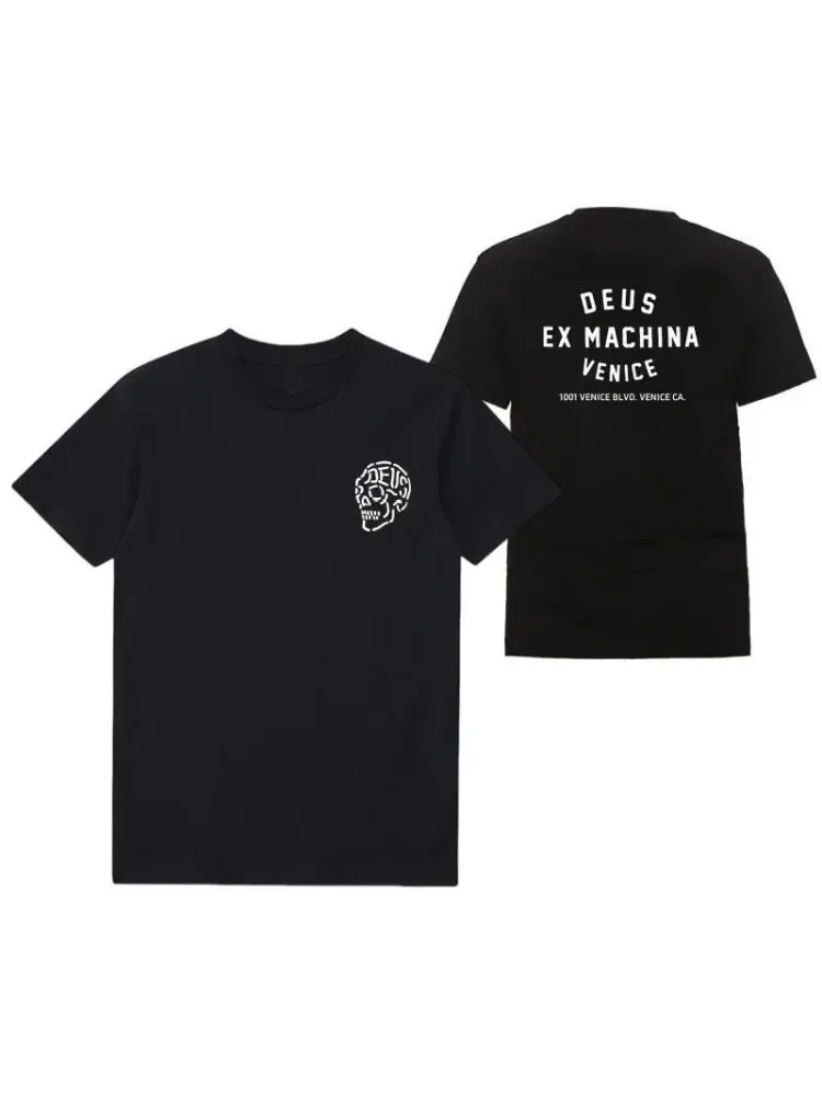 AliExpress DEUS EX MACHINA new Letter Print Tops Tee Black T-shirt Female Summer T-shirt for men and women Graphic Tee  Cute Tops Tee MTB