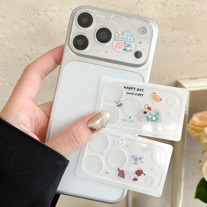 HOCE لطيف الكرتون عدسة الكاميرا حامي آيفون 17 برو ماكس غطاء كامل شفاف عدسة الكاميرا فيلم غطاء الكاميرا الخلفية #2