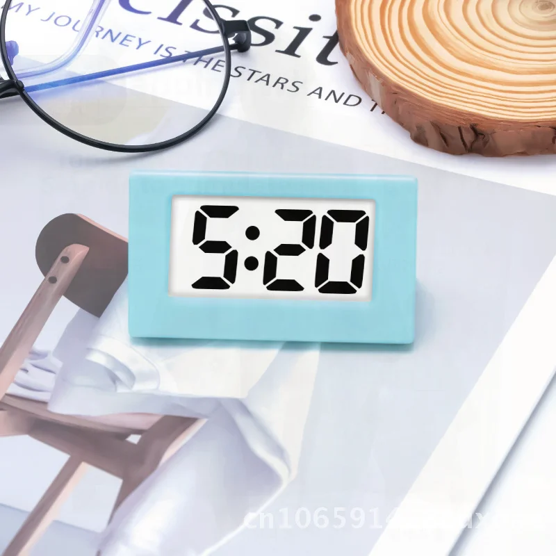 

Mini LED Digital Triangle Clock Portable Vertical Student Electronic Mute Date Modern Minimalist Bedroom Wall Clock