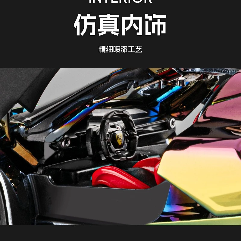 1:22 سبيكة سباق السيارات نموذج دييكاست لعبة معدنية المركبات نموذج سيارة محاكاة لعبة أطفال الهدايا #5