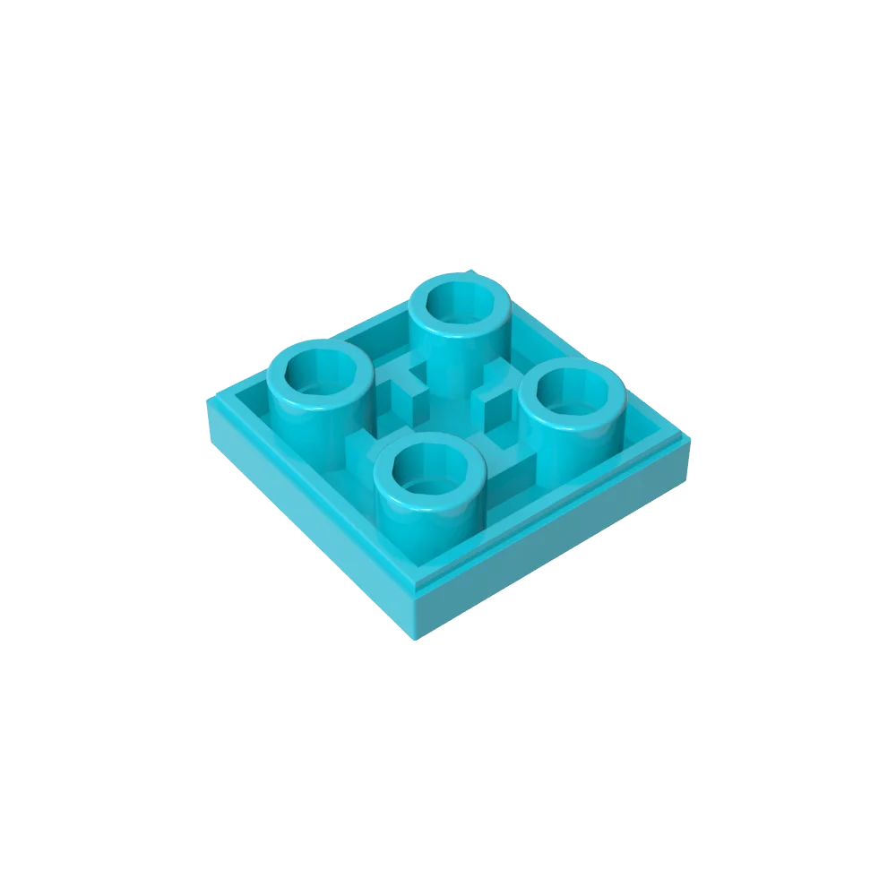 Gobricks 11203 10PCS Special Plate 2x2 Bricks Part with Inverted MOC Compatible Assembles Particle for Building Blocks DIY Model