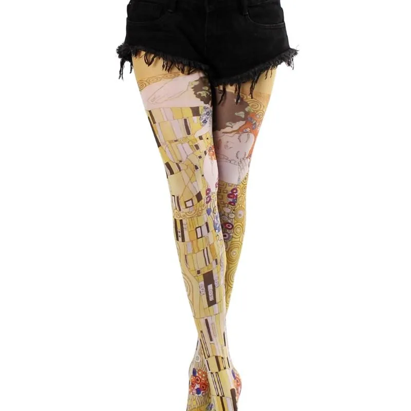 sexy women stylish Punk pantyhose tights sheer chic tattoo pantyhose stocking Gothic Tights Hosiery